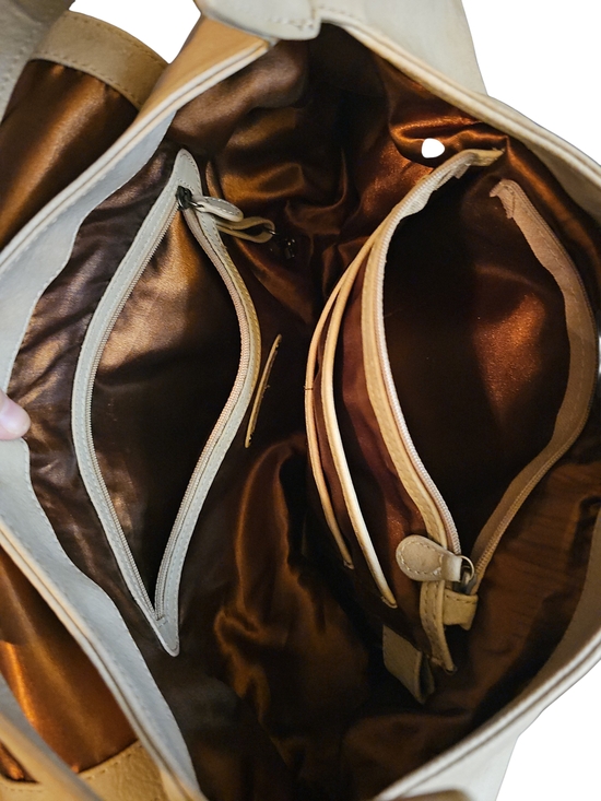 Kate Landry Tan Shoulder Bag with Turn-Lock Accent - Picture 4 of 5